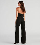 New Fling Crepe Strapless Jumpsuit